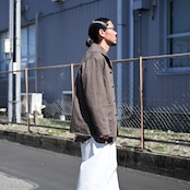 山内 / 流し染めコットンキュプラツイルシャツ スタンドカラー