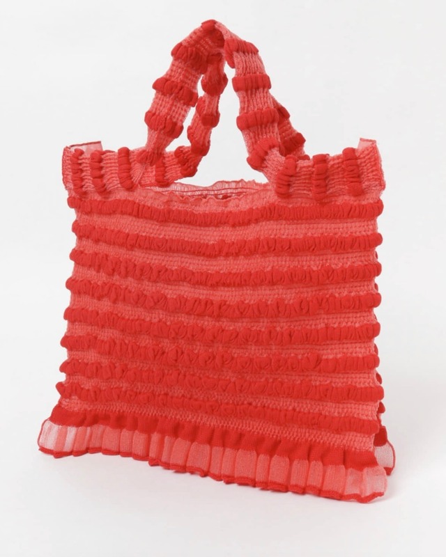 【malamute】frilled knit tote bag