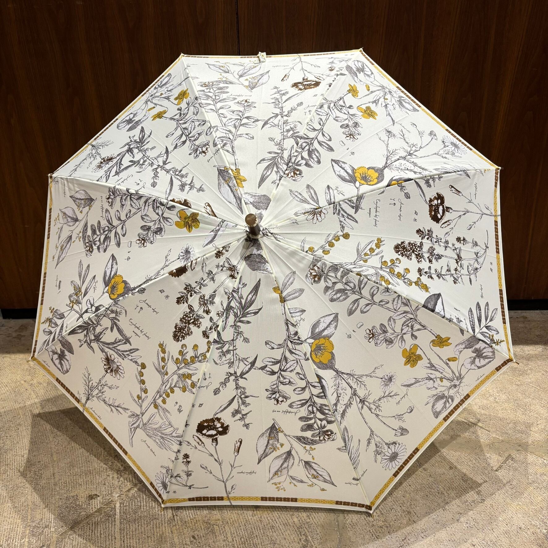 manipuri : 4 晴雨兼用 長傘 (ウッドハンドル) アンティークフラワー