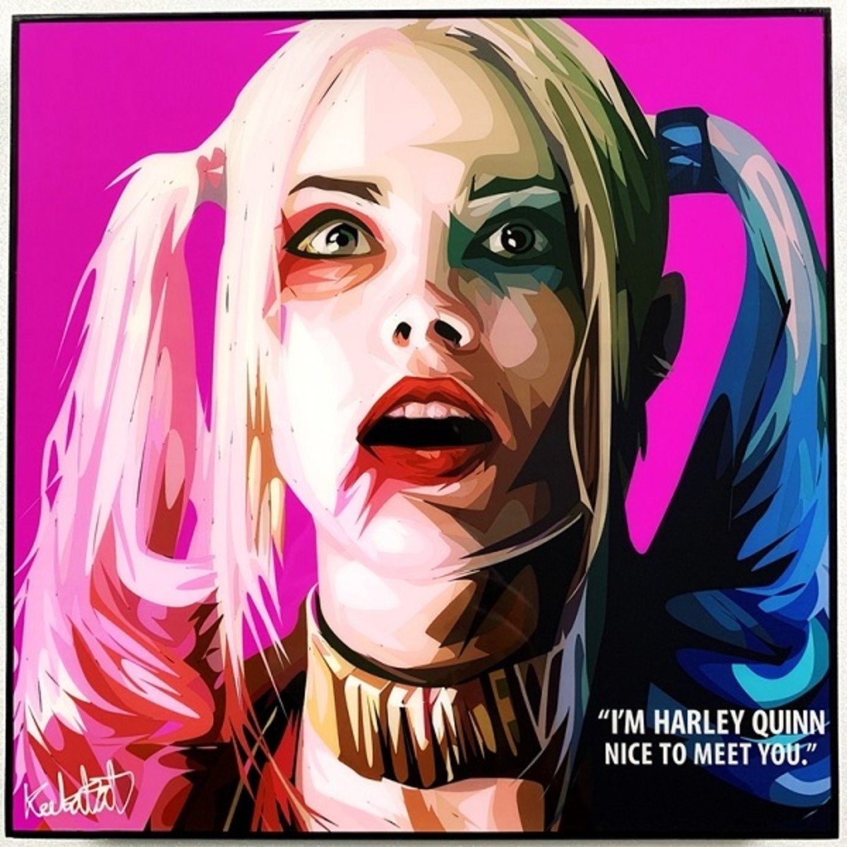 Harley Quinn 1 ハーレイクイン スーサイドスクワッド ポップアートパネル Keetatat Sitthiket ポップアートフレーム ボード グラフィックアート ウォール 絵画 壁立て 壁掛けインテリア 額 ポスター プレゼント ギフト インスタ映え 映画 キータタット