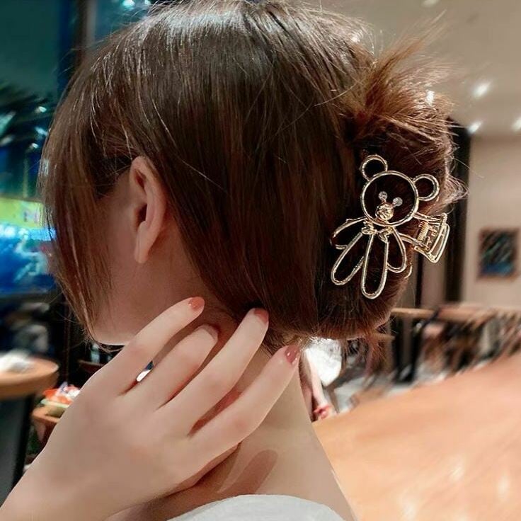 ハート パール ヘアピン セット♡ 韓国 ブラック - ヘアピン