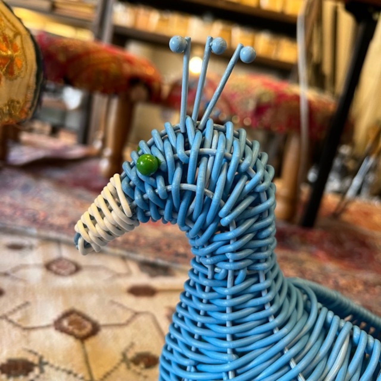 PEACOCK BASKET　ピーコックバスケット　バスケット　鳥　カゴ　小物入れ　アニマルモチーフ　