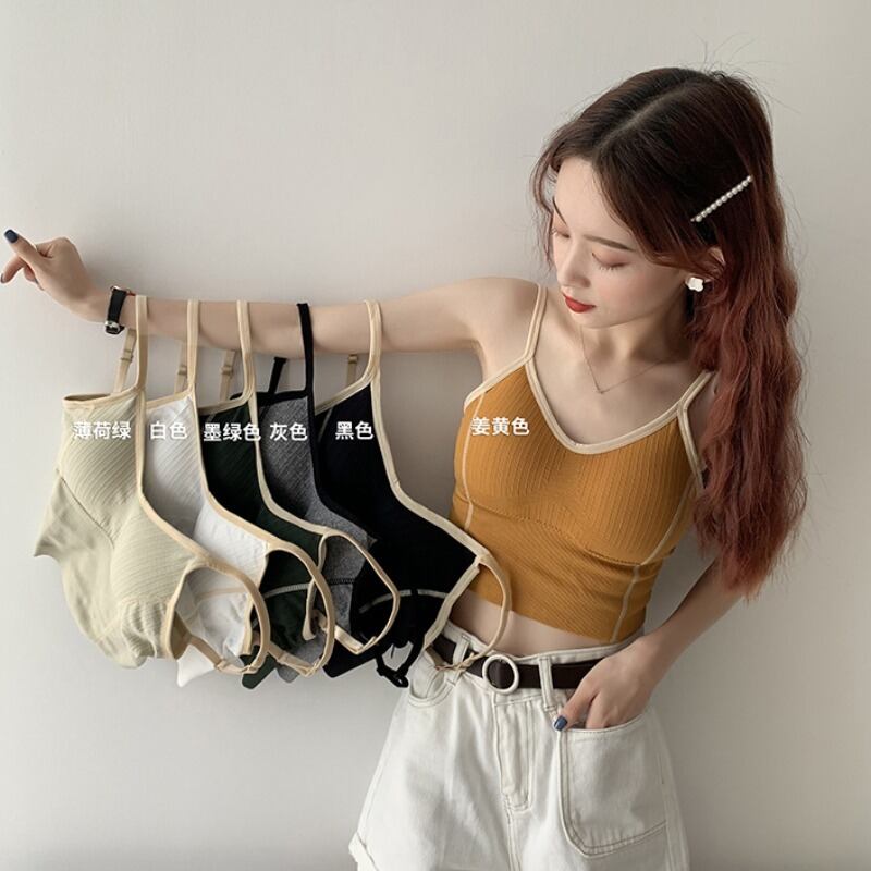 サマーレッドバックトップス シャツ ストラップレスノースリーブ 夏物 YY-ファッション74120923950