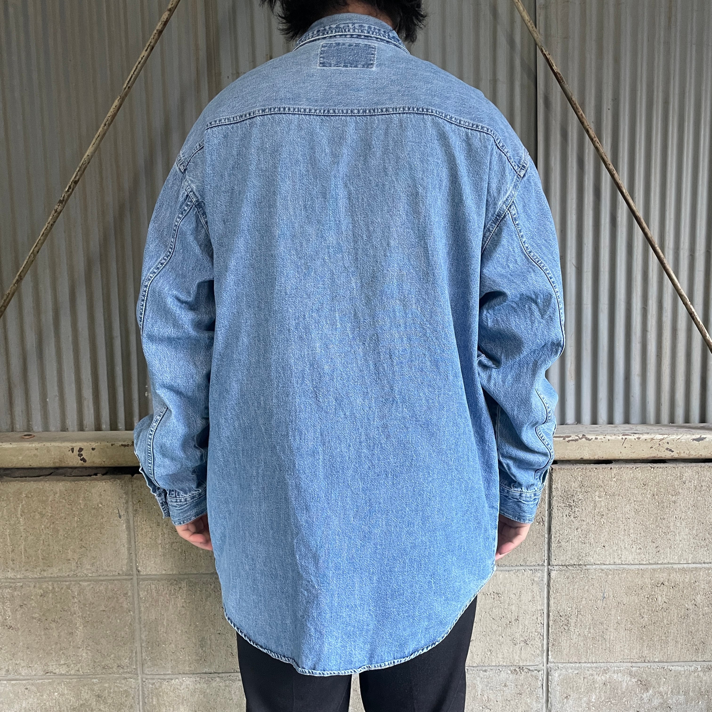 90年代 リーバイス Levi's リーバイス 長袖 デニムシャツ メンズL 古着