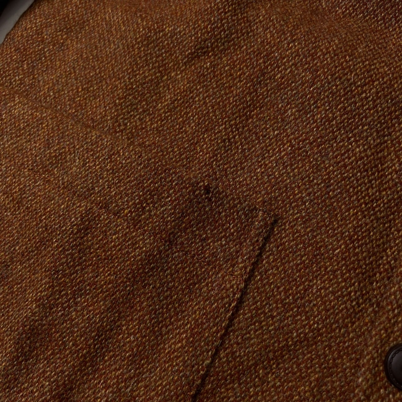 Karl Helmut カールヘルム ツイード ラムレザー切替 カバーオール ジャケット オレンジベージュ