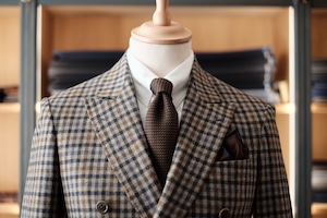 2030-19 Grenadine tie Three Folds with a lining Brown