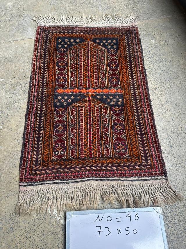 絨毯クエスト77【No.S96】Tribal rug トライバルラグ　※現在、こちらの商品はパキスタンに置いてあります。ご希望の方は先ずは在庫のご確認をお願いします。