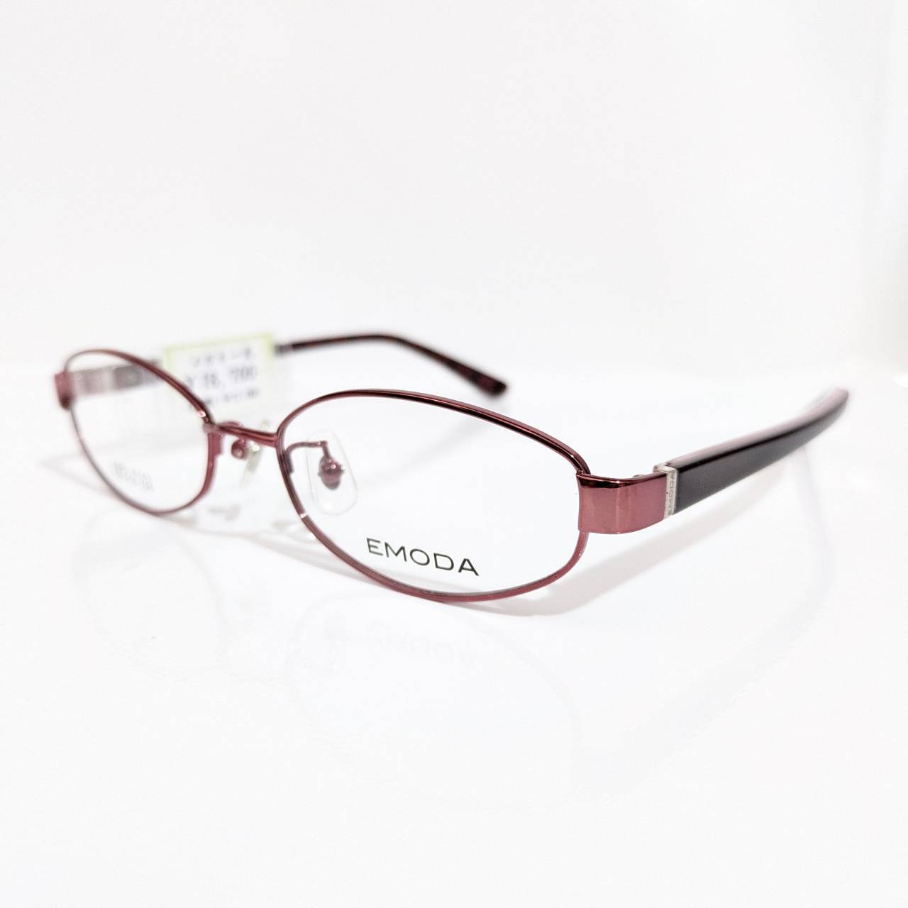 【EMODA】オーバルメタルフレーム レッド
