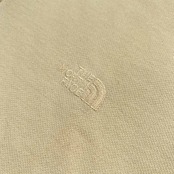THE NORTH FACE ノースフェイス ワンポイント刺繍 長袖 ポロシャツ L /メンズ/ホワイトイエロー系/日本製/K-TY721