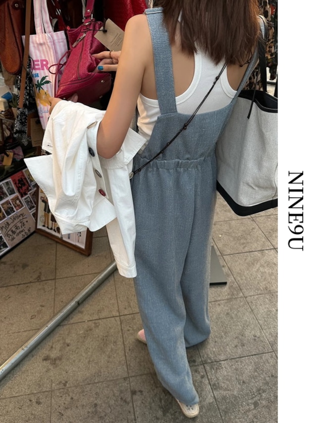 wide-leg pants loose overall 2color【NINE7837】