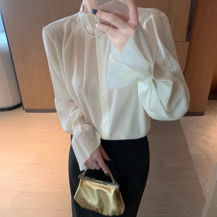 ボウタイデザインブラウス YH9673