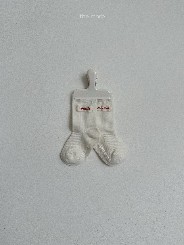 《予約》送料無料【minirobe】Heart Logo Socks 3 Set