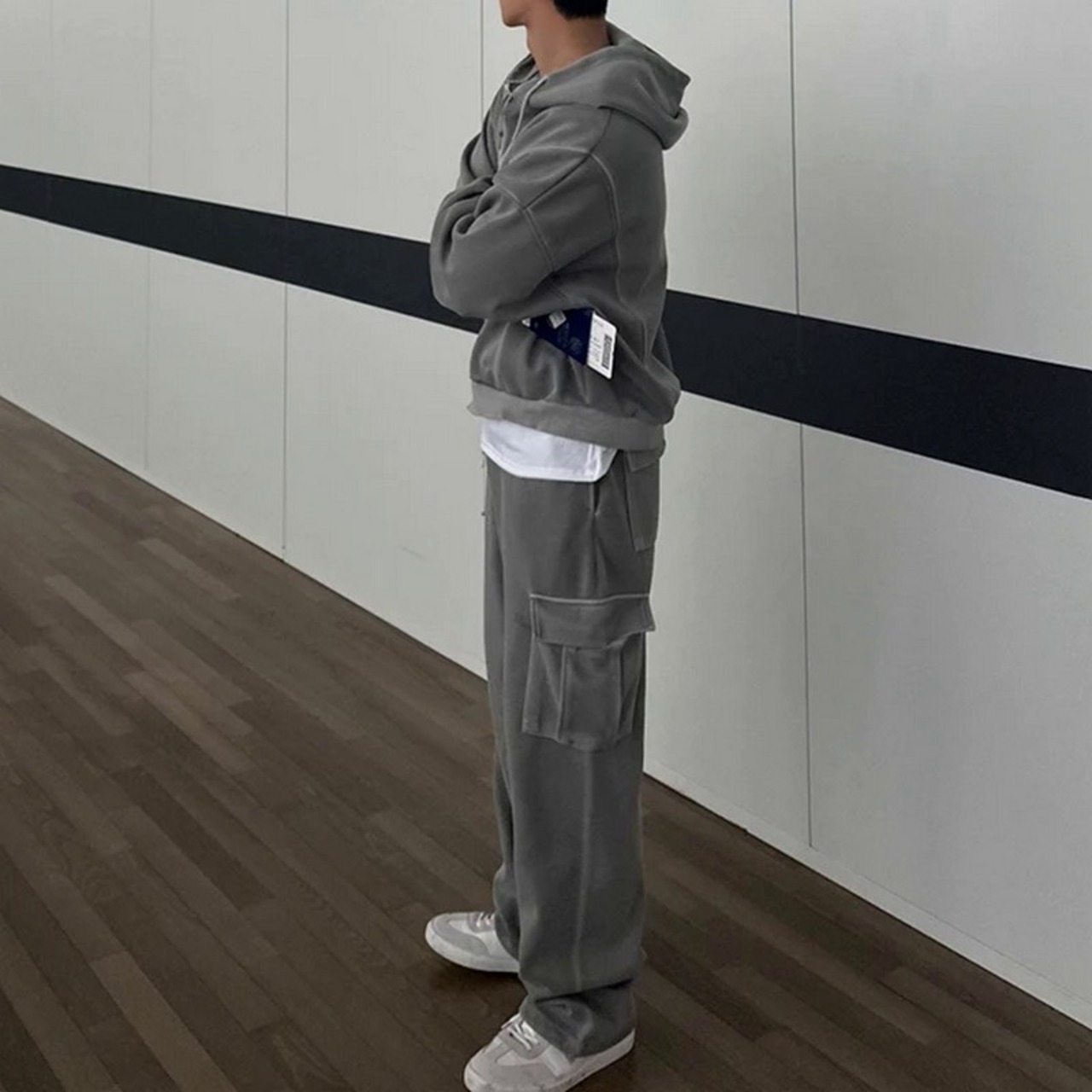 レトロルーズサイドポケット付きスウェットパンツ（別売りでセットアップのパーカあり）　1244