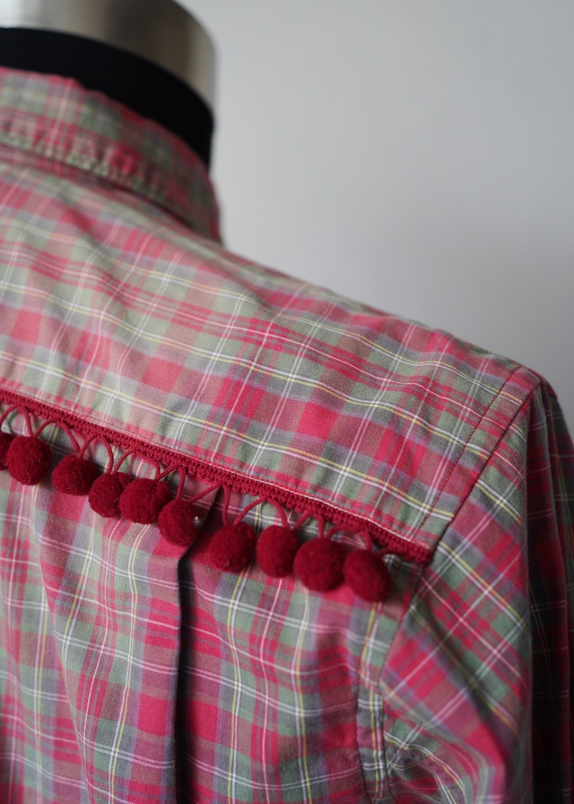 COMME des GARCONS SHIRT 14SS tassel check shirt