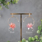 初夏を彩る睡蓮 | Lilly earrings
