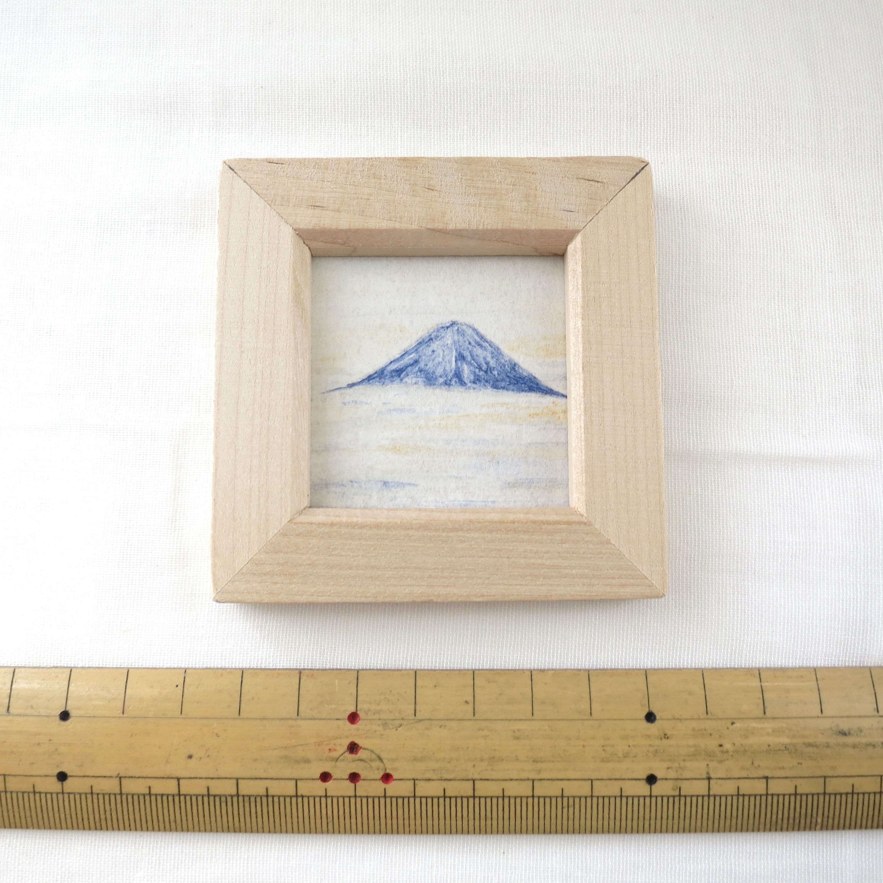 日本画原画】上弦の月 絵画 ミニ額付き ミニアートパネル インテリア