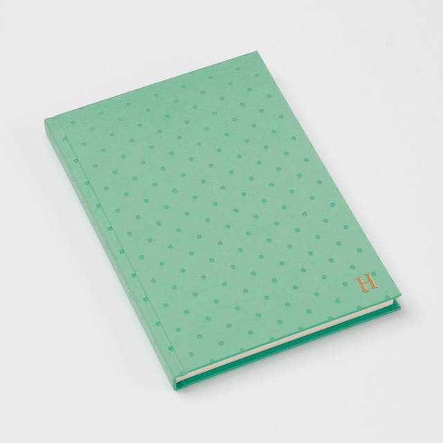 【HONcept】テキスタイルノート Charm Dot（水玉） - Mint 32（ミント）ノート