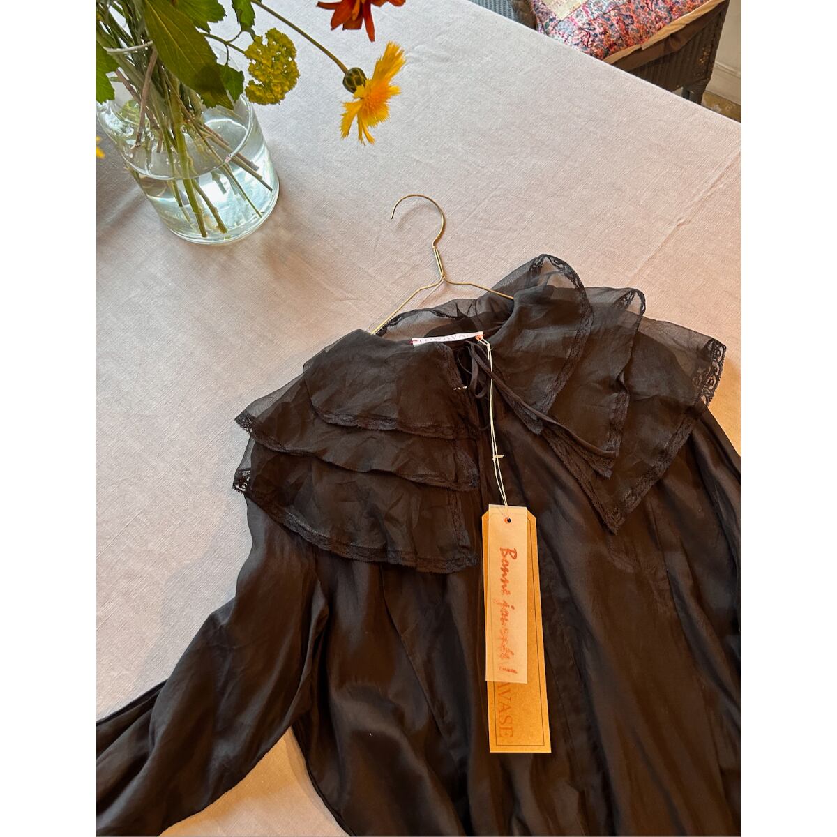 TOWAVASE(トワヴァーズ）Leavers blouse シルクコットン 3重衿ブラウス