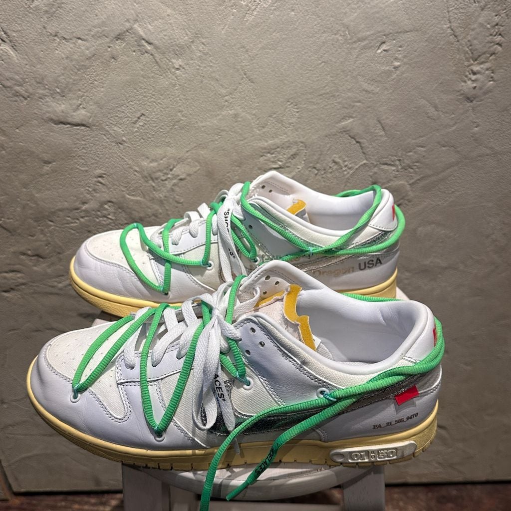 土日のみ 10%オフ Nike Dunk Low グリーン/ホワイト NIKE × Off-White ナイキ オフホワイト DUNK LOW 1 of 50 スニーカー