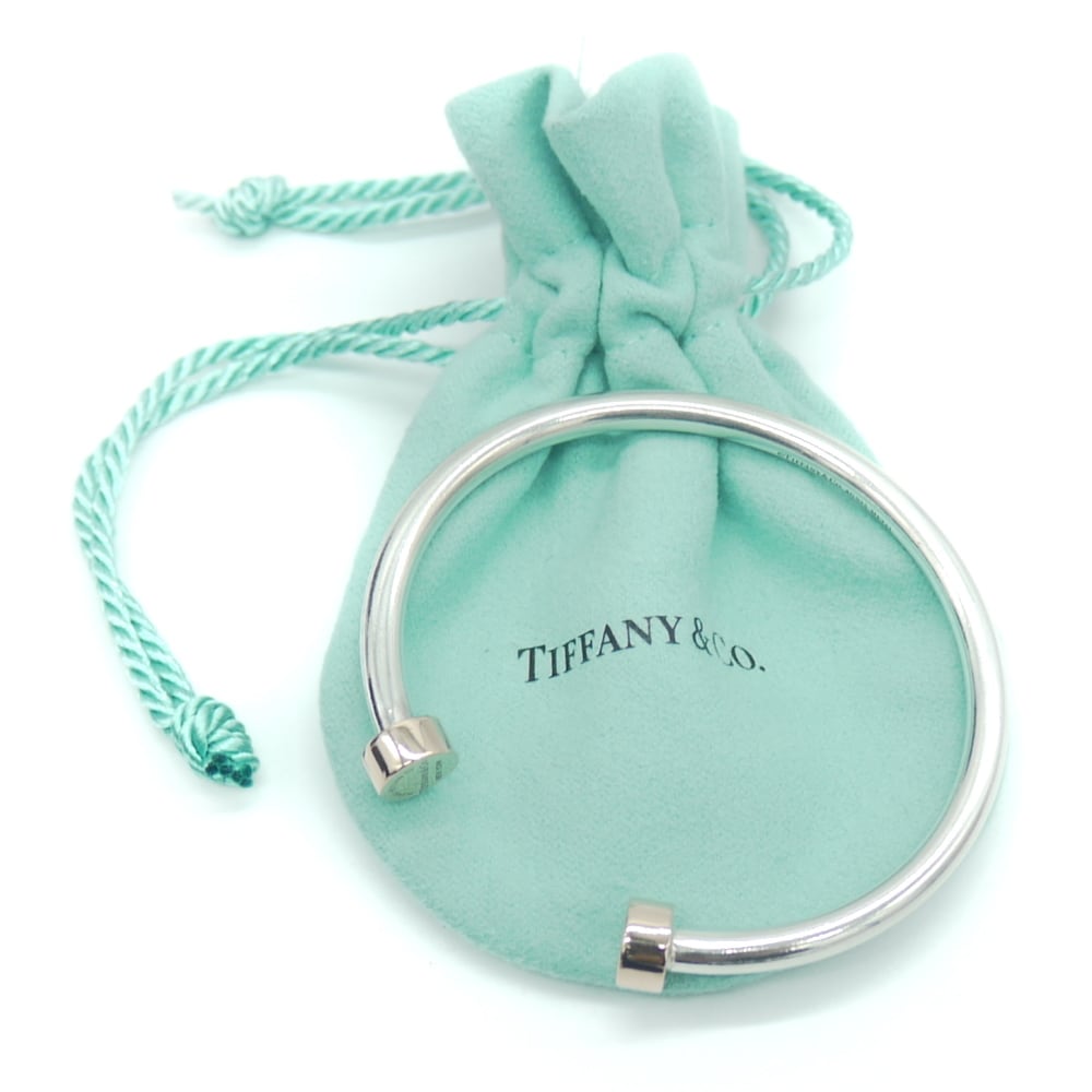 TIFFANY & Co. ティファニー リターントゥ ナロー サークル エッジ カフ ブレスレット バングル ルベドメタル シルバー925  Y02131