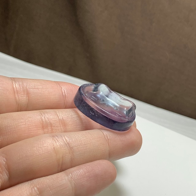 15.可愛い猫顔☆フローライト猫皿