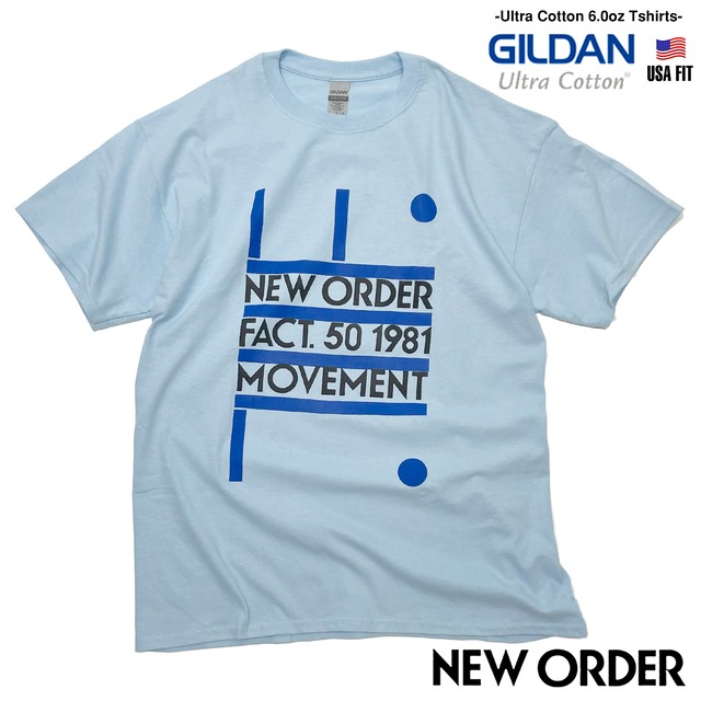 【SALE】NEW ORDER 「ニューオーダー」「MOVEMENT」 バンドTシャツ ロックTシャツ【GILDAN BODY】2000-neworder-mvmt