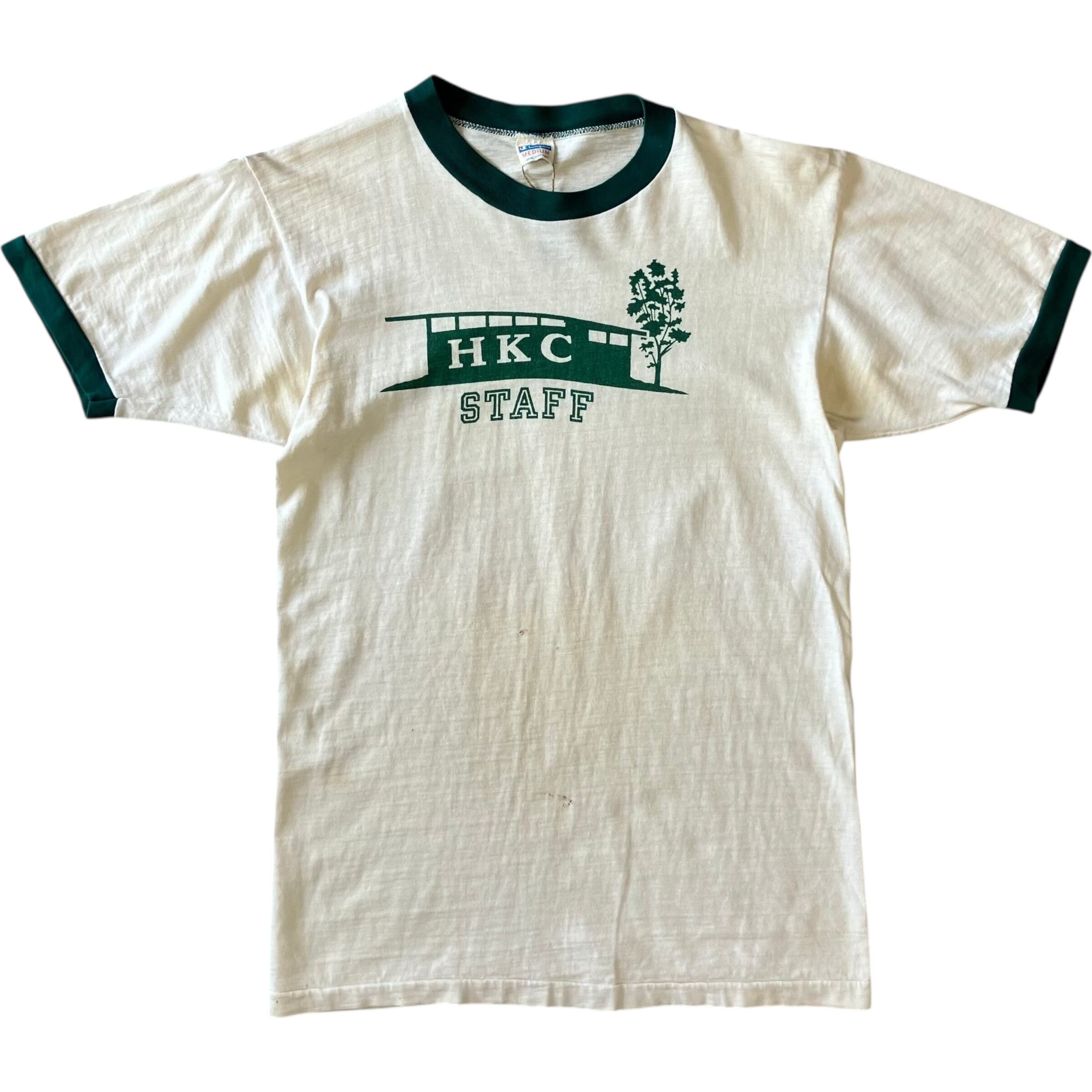 champion 70s vintage バータグ リンガーTee プリント M No.2316