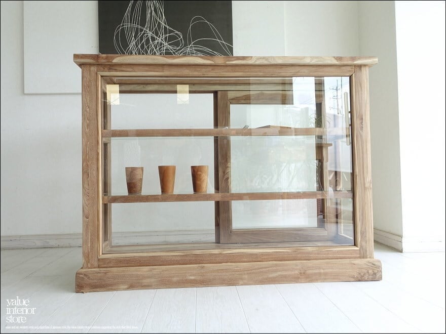 引取り限定 木枠 ガラス ショーケース 陳列棚 飾り棚 パンケース 古家具 什器 引取り限定 木枠 ガラス ショーケース 陳列棚 飾り棚 パンケース 古