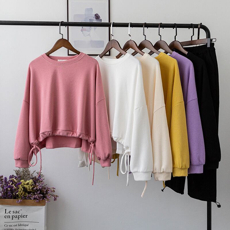 2022年春夏新作 プルオーバー ラウンドネック レディーストップス 長袖トップス シンプル