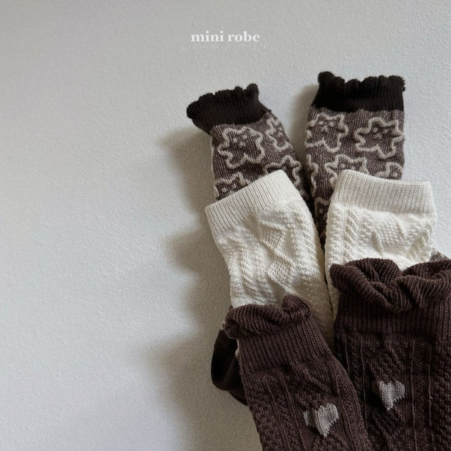 即納⌇ minirobe  ﻿/ bear socks set