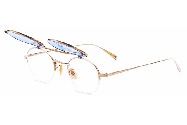 BJ CLASSIC 跳ね上げ サングラス H-301S NT C-1-2 ラウンド 丸メガネ ブルー ハバナ BJクラシック 鯖江 日本製 正規品-3枚目