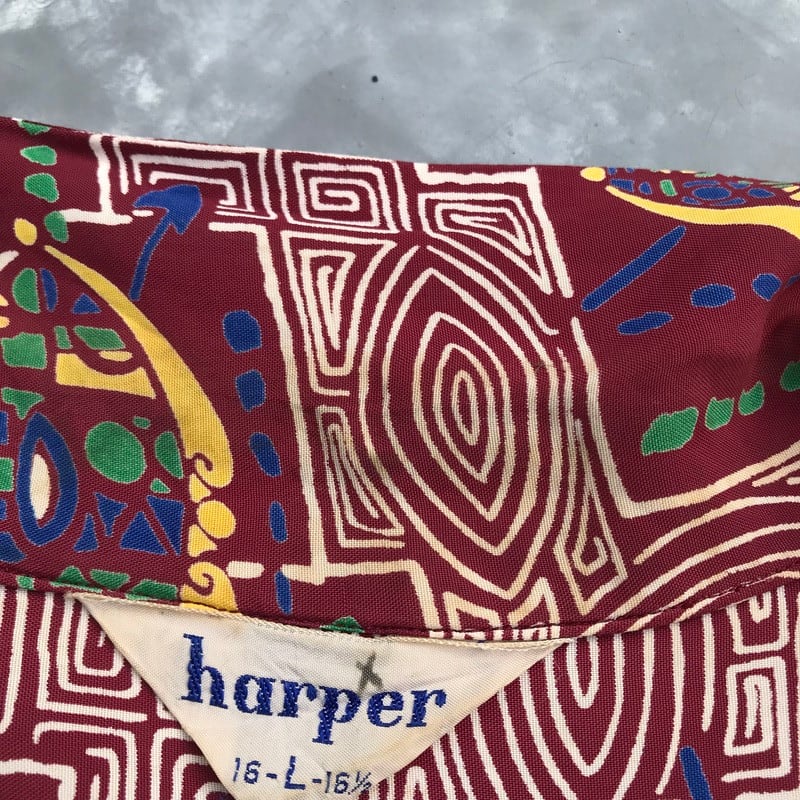 50's harper ハーパー レーヨンアロハシャツ ハワイアンシャツ ジオ