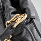 ロエベ フラメンコ パース ミディアム メローナパラム ブラック レザー ショルダーバッグ