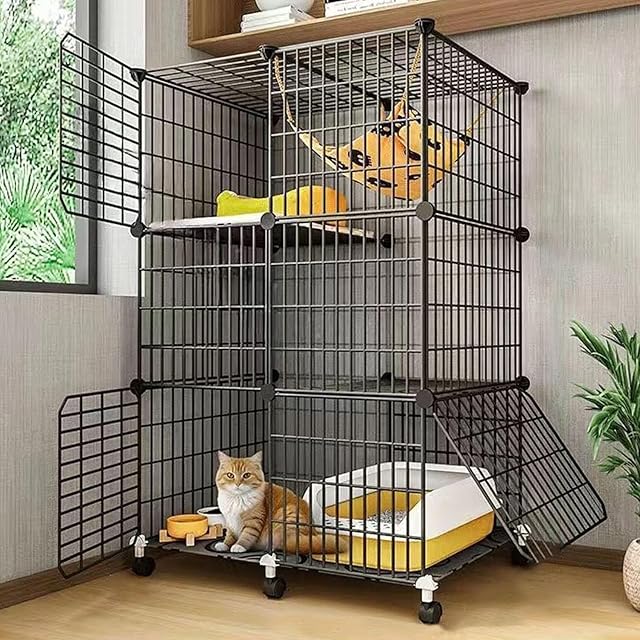 猫 ケージ キャットケージ ペットケージ トイレ付き 引き出し