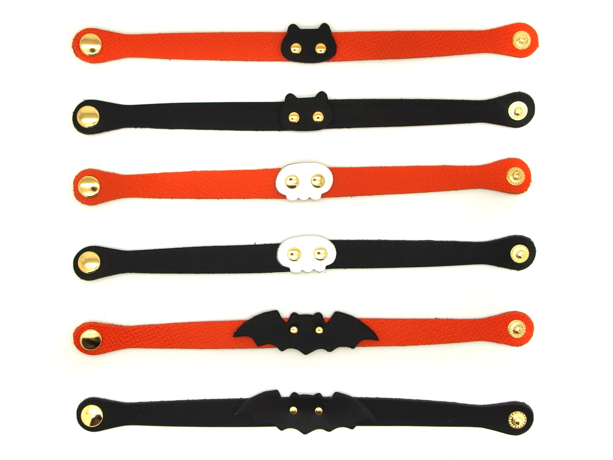 選べる6種類】ハロウィンブレスレット（黒猫・ドクロ・コウモリ