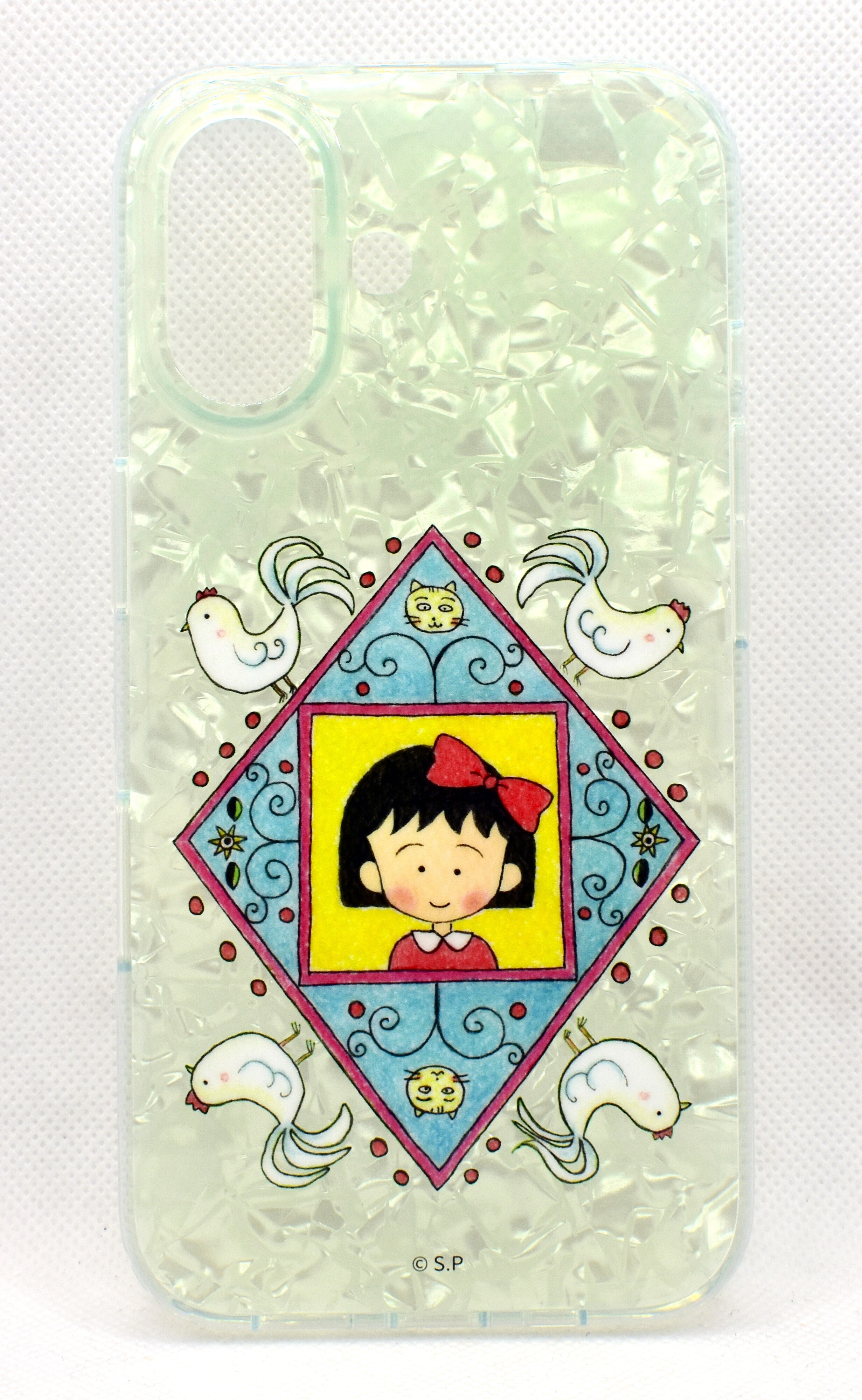 シェル風iPhone16 ケース（まる子ニワトリ） ちびまる子ちゃんランド