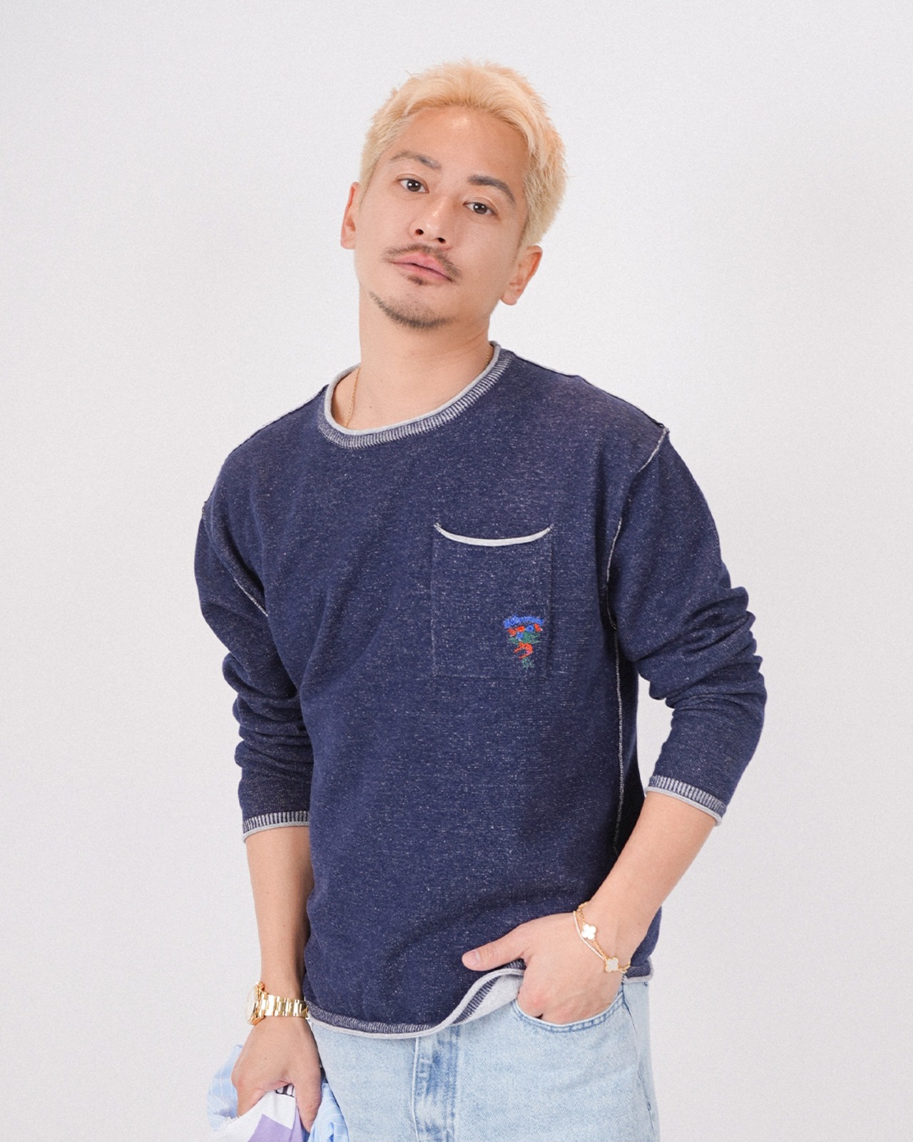 【#Re:room】W FACE CREW NECK KNIT［REK165］