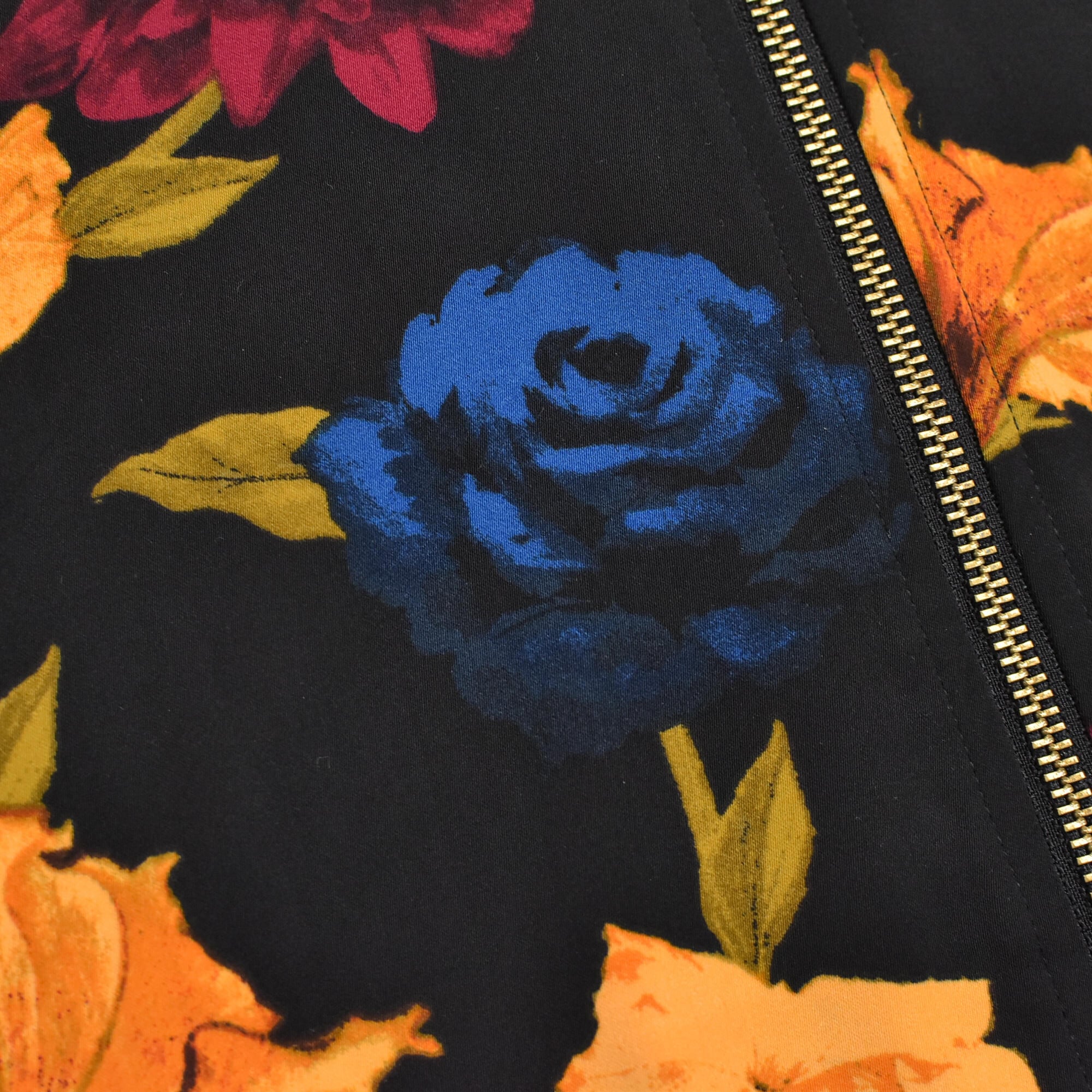 SUSAN GRAVER flower pattern poly blouson | 古着屋 grin days SUSAN GRAVER flower pattern poly blouson | 古着屋 grin days