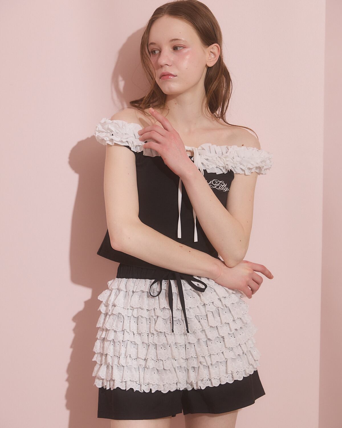❤︎未使用*.+゜ lilLilly レースオーガンジーフリルショートパンツ❤︎ コットンレースフリルショートパンツ | lilLilly official webstore
