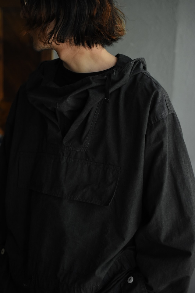 Utah/“swiss army” snow camouflage anorak parka/black over dye & draw code/rework