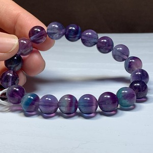 A77.濃く幻想的な色合い♪グラデーションフローライト ブレスレット