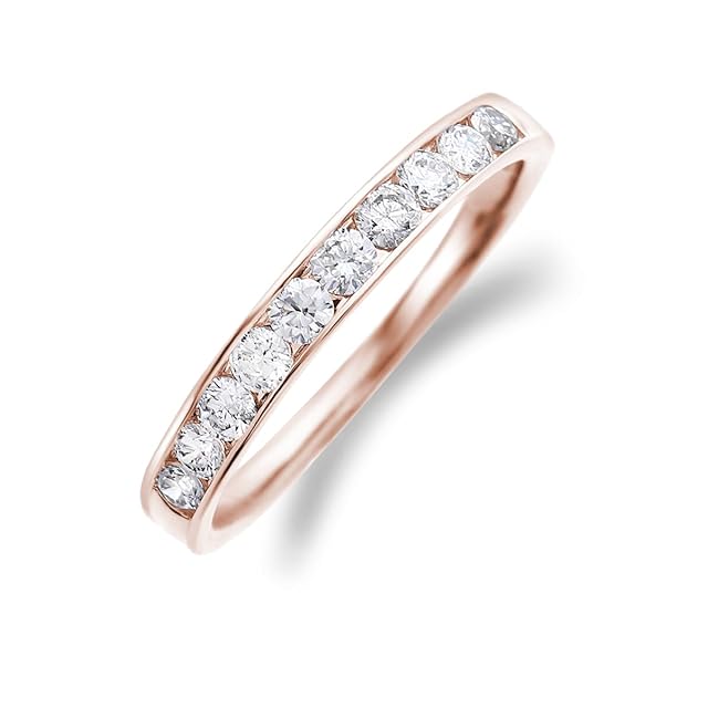 プラチナ900/K18 ダイヤモンド エタニティリング クリスチャン