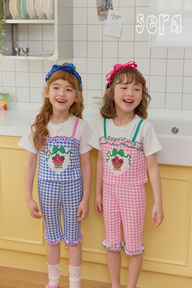 ˚*.꒰ 90‐120 ꒱.*˚ Sera Sweetie Gingham Tshirt