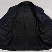 シルク混 DAKS ダックス 銀ボタン テーラードジャケット 紺ブレ AB3/ネイビー系 メンズ ビンテージ