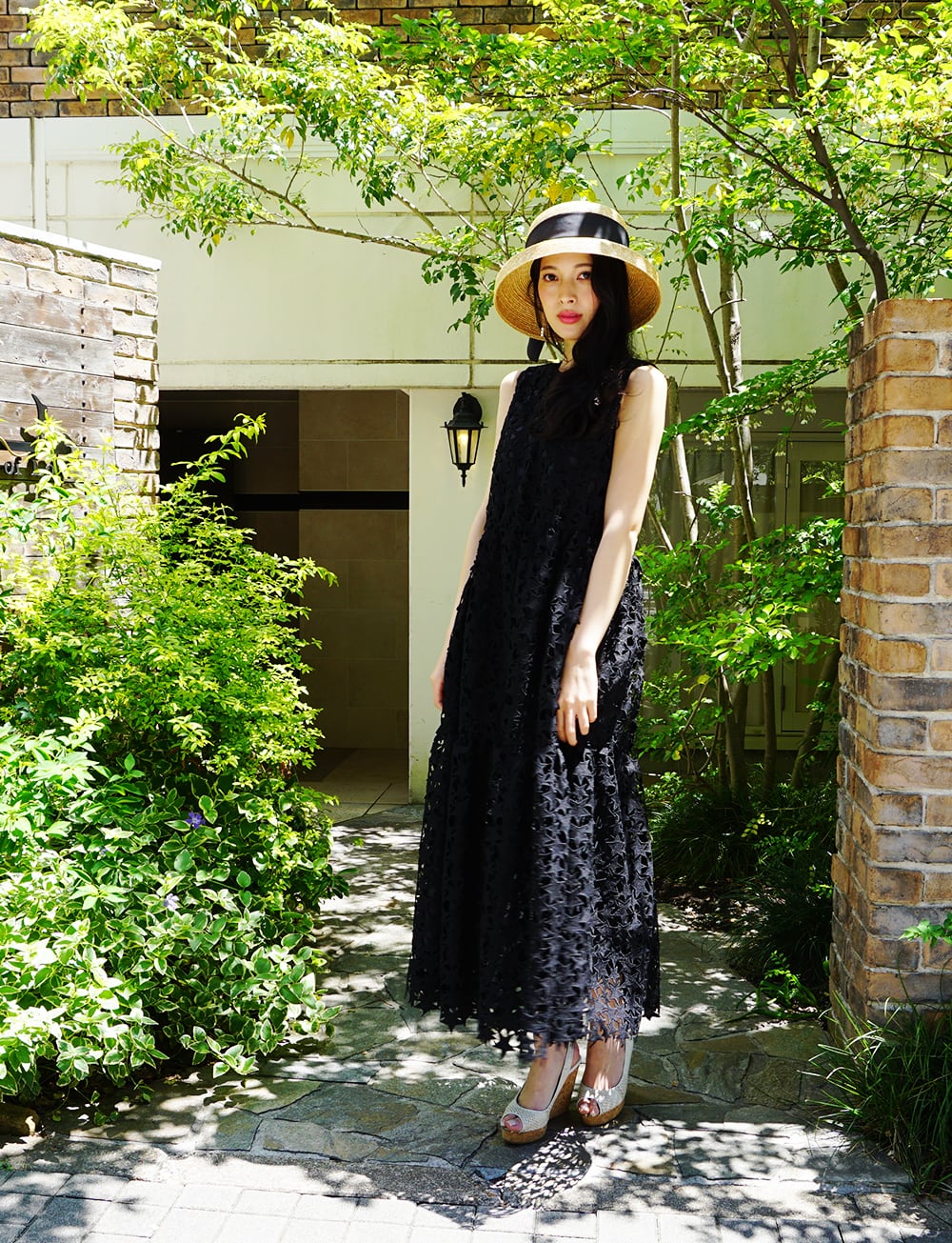 アミンピュール　aminpur ティアードワンピース PUR ワンピース AMIN PUR(アミンピュール) バックリボン ティアード