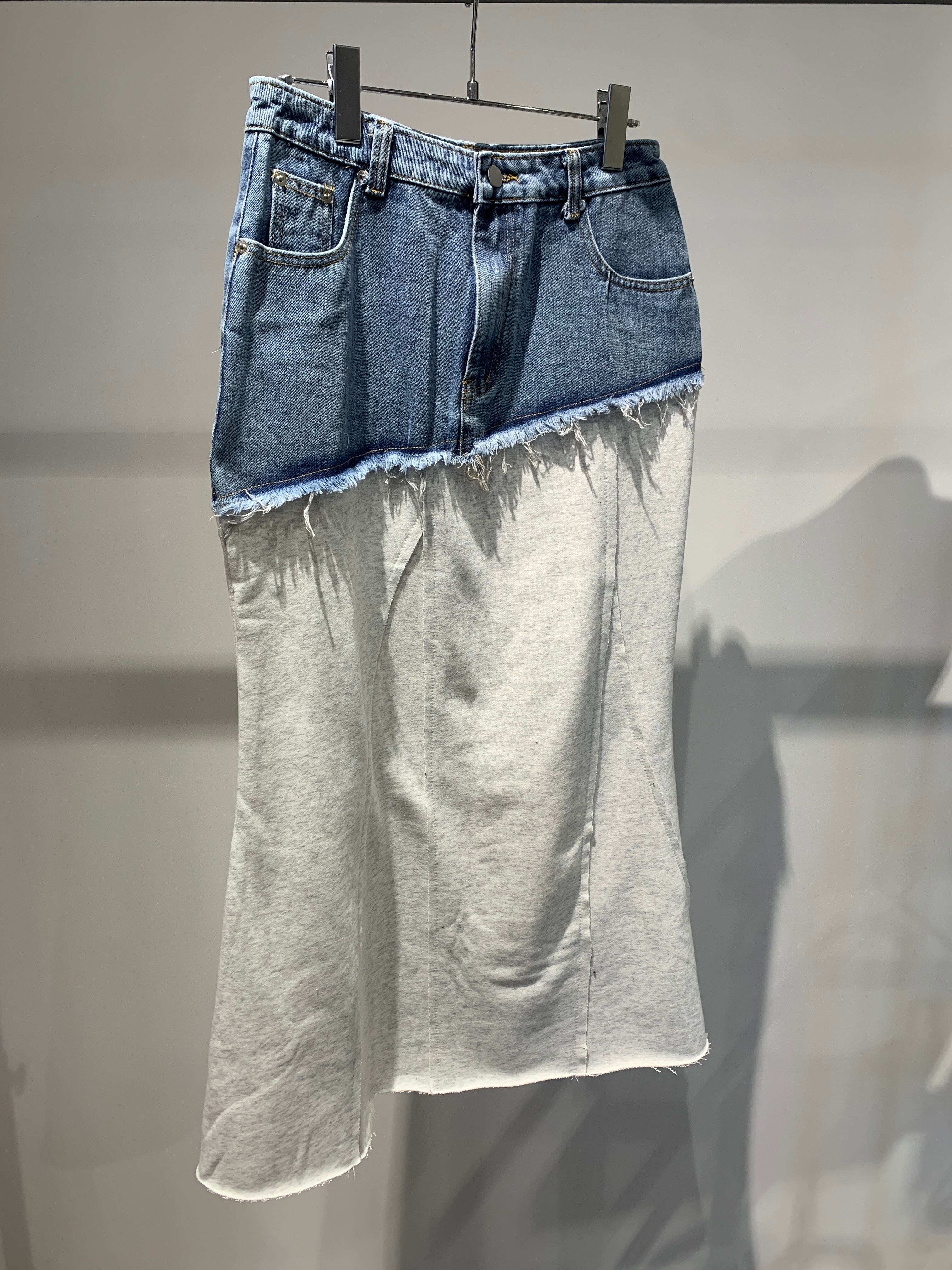 denim docking sweat skirt