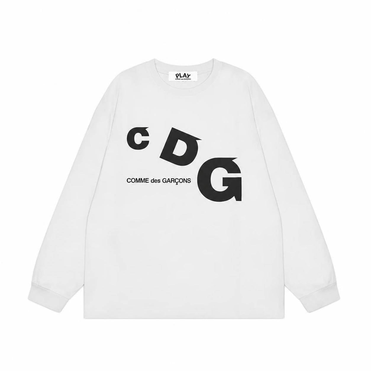 プレイ コムデギャルソン PLAY COMME des GARCONS マルチハートプリント cdg 長袖 Tシャツ メンズ レディース 長袖 柔らかい肌触り クルーネック 長袖 ロゴプリント
