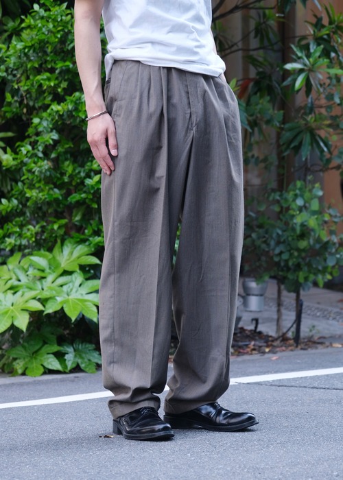 90’s Euro vintage 3 tuck wide straight wool slacks