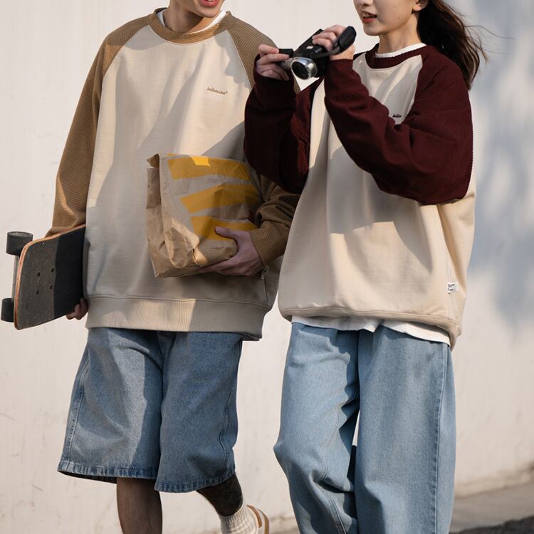 ★CORN KERNEL RAGLAN SLEEVE SWEATSHIRT　　　A0435