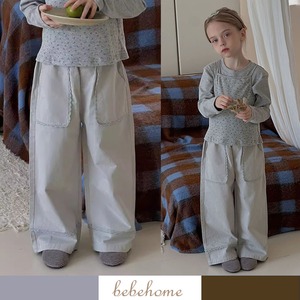 秋レースデザイングレーボトムス